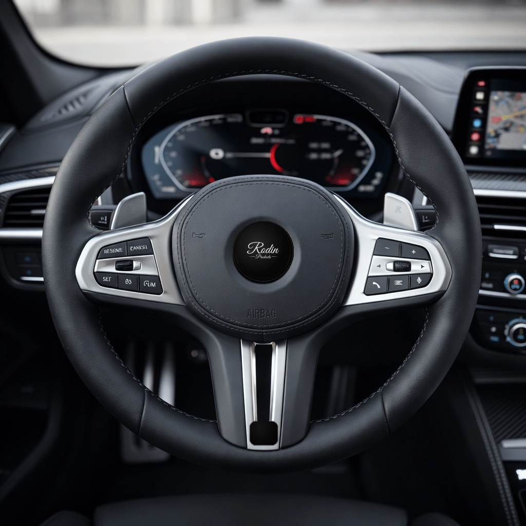 Sportlenkrad passend für BMW G-Serie – Leder – Frontansicht von Rodin Products