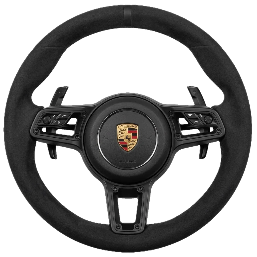 Porsche 992 Performance Sportlenkrad Alcantara Schwarz – 12 Uhr Markierung